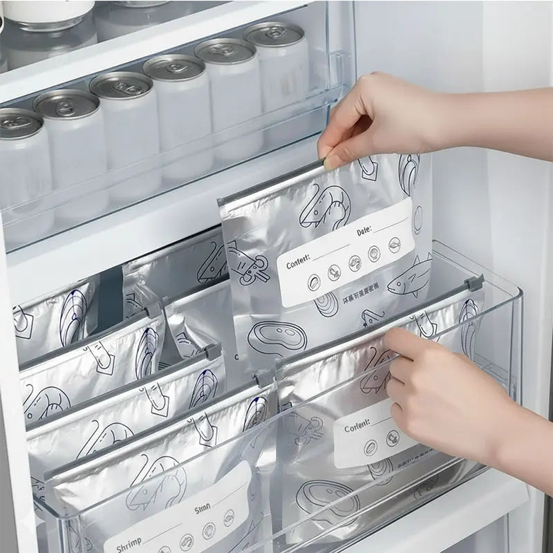 Sacs de Conservation Alimentaire — Gardez vos aliments frais et votre frigo mieux organisé