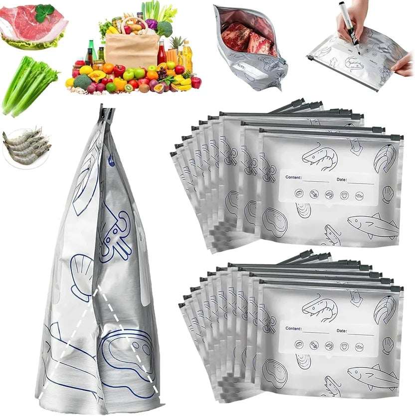 Sacs de Conservation Alimentaire — Gardez vos aliments frais et votre frigo mieux organisé