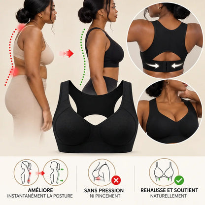 Soutien-gorge 2-en-1 — Maintien de la poitrine & soutien de la posture.